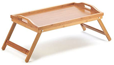 EM Home - Vassoio da letto pieghevole, tavolino per la colazione con gambe pieghevoli Bambú 2