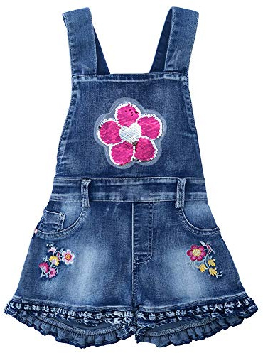 Peacolate 5-10T Little & Big Girls Cinghie regolabili Tuta corta Jeans Outfits