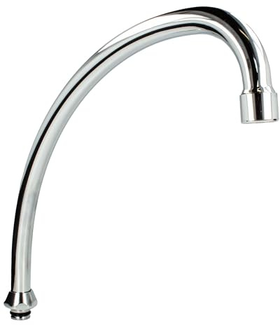 tecuro Universaler HU-Auslauf für Stand- und Wandarmaturen 300 mm Länge, mit M22 Mischdüse Edelstahl verchromt