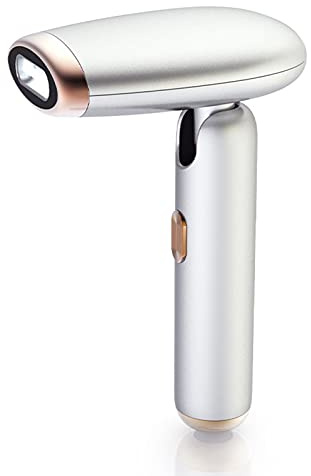Dispositivo de depilación IPL con refrigeración por hielo, plegable, tubo de cuarzo, máquina de depilación indolora para hombres y mujeres, cuerpo, cara, zona de bikini,White