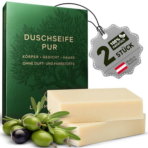 larum sports feste Duschseife Männer, festes Duschgel, feste Seife Männer für Haare, Körper, Gesicht, festes Shampoo Männer, Seife Herren, Naturseife Männer, 2x Bio Seife à 85g
