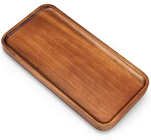 Acacia Wood Plates Small Decorative Tray Wooden Serving Platter for Food