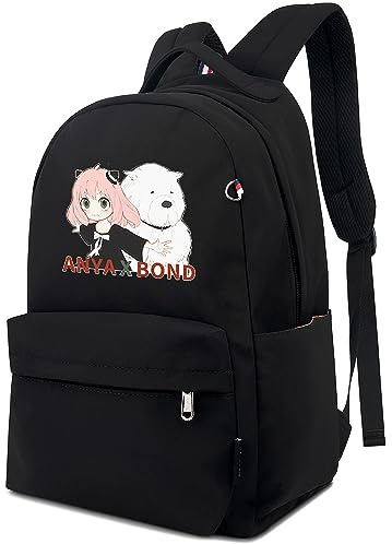 Roffatide anime Spy × femmes famille sac à dos hommes Anya imprimer ordinateur portable sac à dos léger nylon Bond faux sac de jour sac à dos de voyage noir