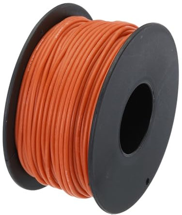 QUARKZMAN 26AWG Kabel Elektrischer Draht 0,13 mm² Verzinntes Kupferkabel 30 Meter, Stromkabel Hohe Temperatur Leitung Erdkabel Litzenkabel Elektro Klingeldraht für Kfz Kabelkanal, Orange