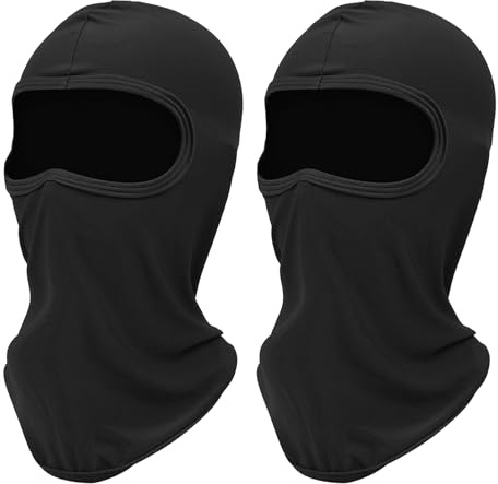 AEYURUID Passamontagna Moto Estivo Ultraleggero - Balaclava Sottocasco Unisex Traspirante per Estate Sci Nero, Poliestere Maschera Moto, Ski Mask, Cagoule Senza Sudore