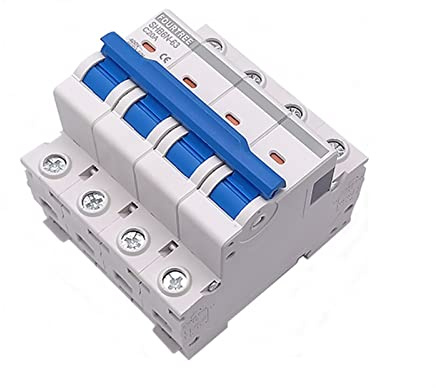 EAMOM Rail Din Mini Circuit Disjoncteur 4 Polonais 400V ~ Boîte de distribution de commutateur d'air ménager Protection mécanique de l'équipement de moteur 72mm MCB (Color : 4P, Size : 2A)