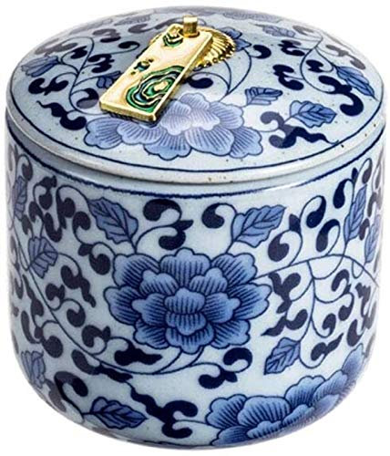 YOUYIMEI Celadon Tea Canister Chinese Style,Chinese Style Storage Jar,Chinese Style Tea Caddy, Storage Containers Coffee Can Ceramic Storage Jar Ceramic Storage Jar Japanese-style Ceramics Tea