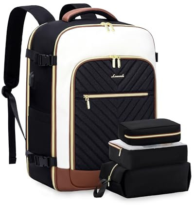 LOVEVOOK Travel Cabin Backpack Womens Large Hand Luggage Rucksack for Plane 40L Weekend Overnight Carry On Bag Waterproof 17 inch Laptop Backpack Ladies Maternity Hospital Bag