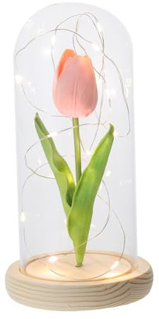 MUSISALY Glowing Tulip Craft Led Light Tulip Decor Luminous Ornament Festive Flower Lamp