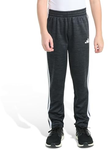 adidas Boys 3-Stripe Training Pant, Black Heather, XL (18/20)