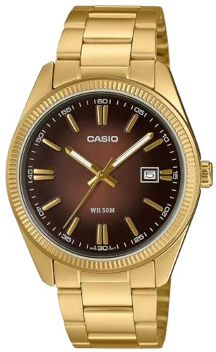 Casio Men's Analogue Quartz Watch with Stainless Steel Strap MTP-1302PGC-5AVEF