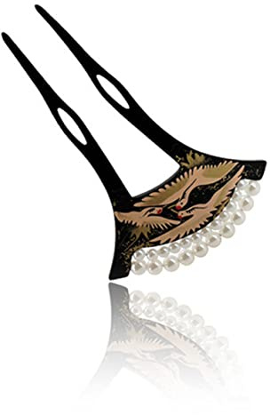 FOMIYES Horquilla de Grulla Roja Accesorio para Cabello Vintage Horquilla para Mujer para Ceremonias de Boda y Fiestas de Graduación