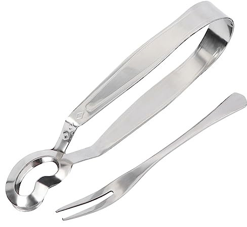 Cabilock 2pièces Pince à Escargots Et Fourchette Acier Inoxydable Ustensile De Cuisine Pour Maison Restaurant De Pour Servir Fruits De Mer Et Autres Plats