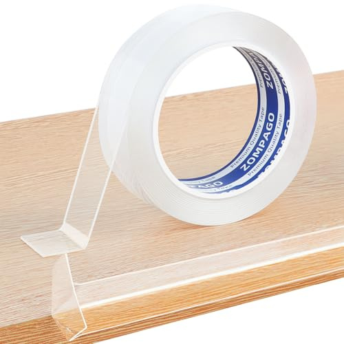 ZOMPAGO Kantenschutz Baby, selbstklebend, transparent, 1Rollen, 4m x 3cm | Eckenschutz Baby für Tisch, Möbel und Wände, weiches Acryl-Kantenschutzband gegen scharfe Kanten, 1 mm dick, rückstandsfrei