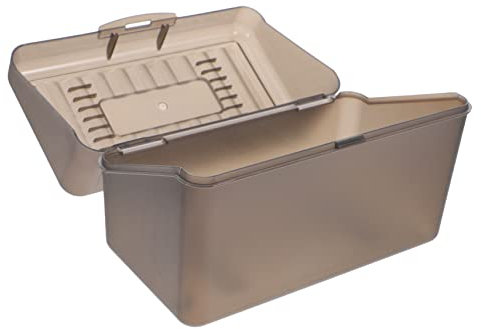 OFFSCH Kunststoffbox Für Karten Mit Deckel Kartenhalter Aus Plastik Praktische Visitenkartenbox Organisation Für Visitenkarten Einfach Und Stabil