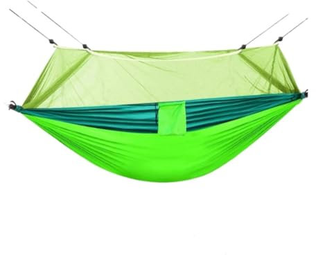 Hamaca automática de apertura rápida con mosquitera, hamaca ligera de nailon para actividades al aire libre (verde)