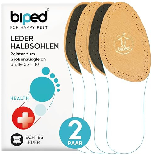 biped 2 paires de demi-semelles en cuir avec charbon actif - rembourrage de l'avant-pied, semelles intérieures en cuir pour hommes et femmes z1782(39-40)