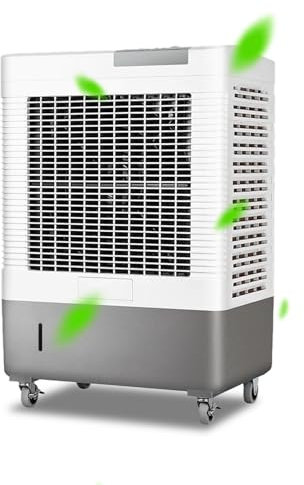 Rafraichisseur d'air par évaporation, climatiseur mobile sans évacuation, réservoir d'eau de 10,5 gallons, 3 vitesses, pour maison, garage et terrasse