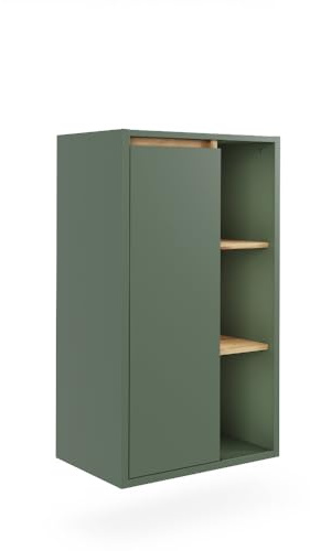 Vicco Midischrank Viola, Grün/Artisan, 50 x 86 cm | mit offenen Regalen, zur Wandmontage geeignet und kombinierbar mit Viola-Serie
