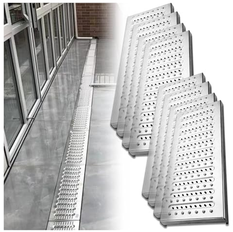Générique Couverture de Patio, Couvercle de Drain Robuste pour Cour/Jardin/Piscine/Cuisine d'hôtel, Grille de Drainage d'égout en Acier Inoxydable, Facile à Retirer et à Installer (Paquet de 8,