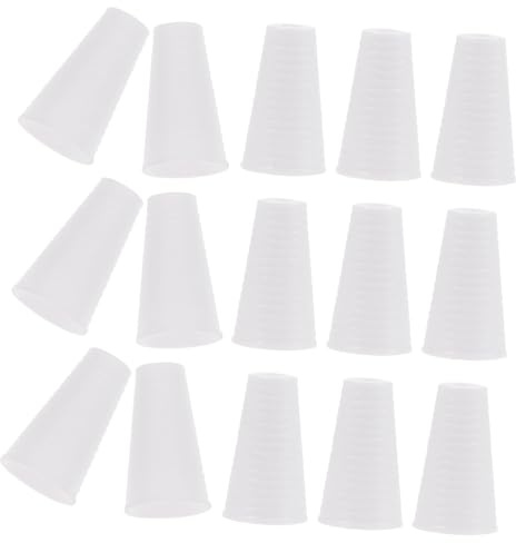 BIUDECO Pomelli Resistenti Tende 15 in Plastica Corde e Pezzi delle Ricambi Bianco Diametro Interno 2,5mm Nappine Veneziane Tapparelle