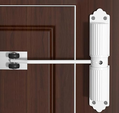 Automatischer Türschließer - Schwerlastfedermechanismus für Holz- & Metalltüren (20-65kg) - Aluminium Design für Feuerschutztüren, Innen/Außen & Gartentore
