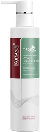 Karseell Leave-In balsam för torrt och slitet hår | Anti-frizz hårkräm utan sköljning, reparation vård med protein, 150 ml