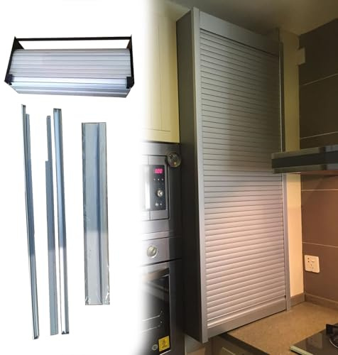 Skjutdörrsskåp med infällbara dörrar, 61-143 cm hög förvaringslösning för garderober, garage och vitvaror - Enkel att installera (B 75 x H 120 cm)