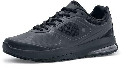 Shoes for Crews Men's Slip-Resistant Work Sneakers – Comfortable, Breathable & Water-Repellant – Ideal for Gastronomy Restaurant Catering Kitchen, Chef-Footwear, Waiter – Evolution II Black