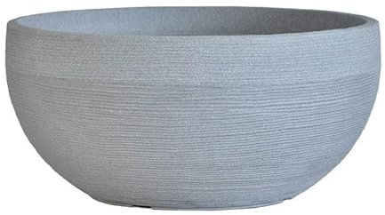 Unbekannt Pflanzschale Julian in Rillenoptik, grau, 6 60 cm x H 28 cm, Erdvol. 58 l