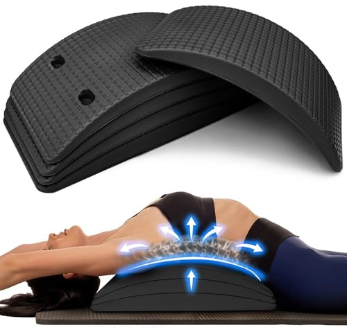 Backbridge (Grey), Adjustable Lower & Upper Back Stretcher For Lumbar Support Spine Alignment & Back Pain Relief By Renowned Kinesiologist Dr. Sinett