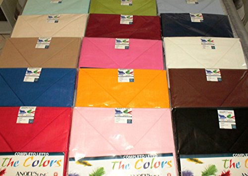 Russo Tessuti Lenzuola Completo Letto Singolo Line 100% Cotone The Colors-Lilla Chiaro-Singolo