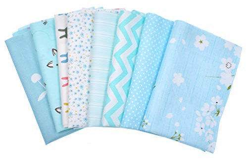 RayLineDo® Stoffpaket, 8 Stück x 24 cm x 24 cm, verschiedene Muster und Farben, Baumwolle, Patchwork-Stoff, für Quilten, Scrapbooking, Nähen, Kunsthandwerk, Taschen, Handtaschen und andere Projekte