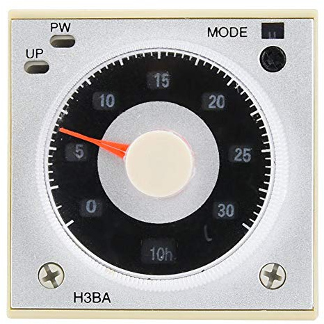 H3BA-N8H Relé Temporizado Multifuncional 8 Pines 1,2s a 300h con Manual 24VDC/AC para Automatización Industrial y Control de Tiempo