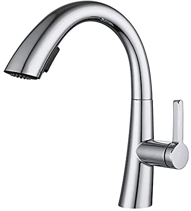 SXLSZ Bad Armatur Waschtischarmatur mit Herausziehbarer Brause Teleskop HEI? und Kalt Multifunktions Dual Modus HEI? und HEI?er Einzelgriff Wasserhahn Bad mit Brause Ausziehbar für Bad-Chrom