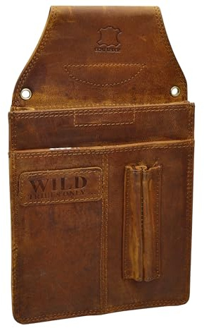 flevado robuste Unisex Kellnertasche Colt Halfter für Kellner Geldbörse Gastronomie Echt Leder für Damen und Herren (braun)