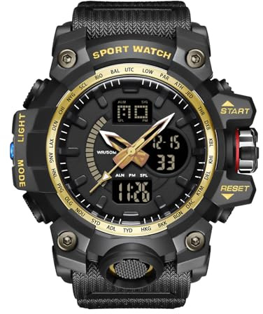 rorios Damen Herren Uhren Unisex Digitaluhren Quarz Militär Armbanduhren Wasserdicht Sportuhr mit Alarm Timer Elektronische Multifunktions Uhr für Herren Damen