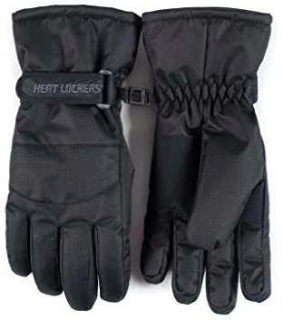 Heat Lockers Damen Wasserdichte Handschuhe - Wasserdicht, Winddicht, Plus Thermofutter, Warm, verstellbarer Riemen, lange Stulpe, in Schwarz Größen S/M und M/L Schwarz M/L