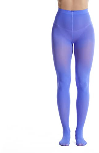 Frola Collants 40D pour femmes collants de balet pour femmes filles opaques couleur pure avec pied bas colorés,Très péri,S-M