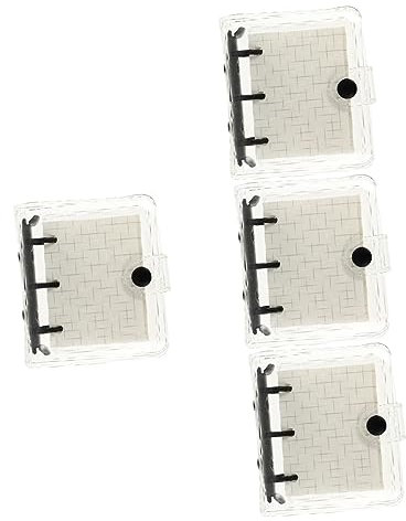 Garneck 4sätze Transparent Pvc Notizbuch Mit Drei Löchern Coil Handbuch Für Notizen Planung Und Organisation Kariertes Lösung Für Schule Und Büro