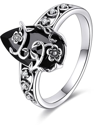 YFN Bague en argent sterling et cristal - Cadeau pour femme et fille, Argent sterling, Zircone cubique