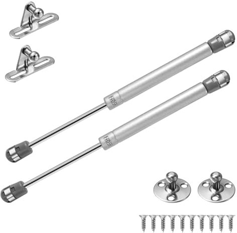 Vinabo 2 Pezzi Molla a Gas, 60N Martinetto Pneumatico per Mobili,Pistoni per Ante Cucina, Pistone a Gas per Ante, Cerniera Armadio, Braccetto Ammortizzatore per Cerniera di Mobili da Cucina