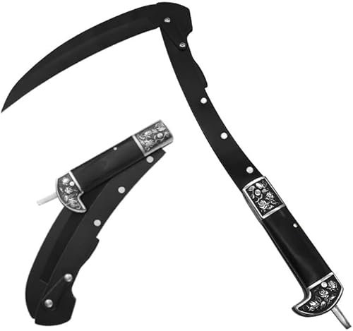 FINPAN Faltbar Sichel Garten, Leicht zu Tragen, Sensensichel für Outdoor und Garten Mähen von Gras, Getreide, Unkraut, Handsense,Fällen usw