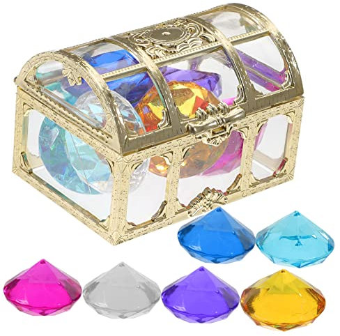 BESTonZON Acryl-edelsteine Bunte Künstliche Edelsteine Poolspielzeug Für Jungen Und Mädchen Schatztruhe Edelsteine ​​für Jungen Und Mädchen Zufällige Farbe