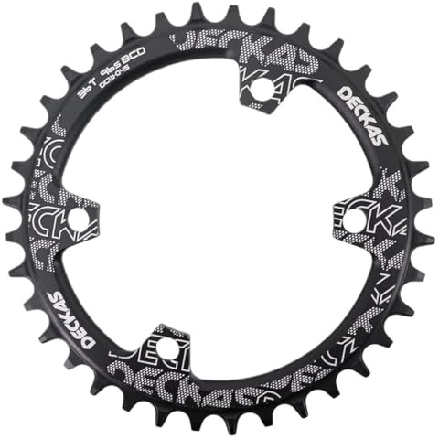 wanhaoaony Platos para Bicicletas BCD 96 asimétrico 36T 34T Estrecho Ancho 96BCD Plato de Bicicleta 36 34 Dientes Anillo de Cadena de Bicicleta(Size:34T)