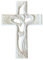 Kuntesetty Cruz de Madera Tallada con Corazones Entrelazados Huecos Amor Sagrado para El Hogar Familiar Mesa Día de La Madre, Grande Blanco