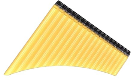 Panflöte 18-Rohr Panflöte Schule Einstieg Lernen Harz Panflöte Schöne Ton(Yellow)