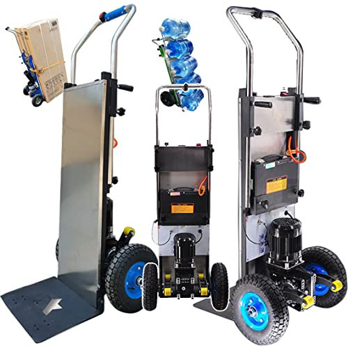 GplHAIN Carrello Manuale Elettrico, Montascale, con Motore Esente da Manutenzione/Senza Spazzole, Batteria Rimovibile (48 V/36 Ah), capacità di Carico (400 kg) - su E Giù per Le Scale