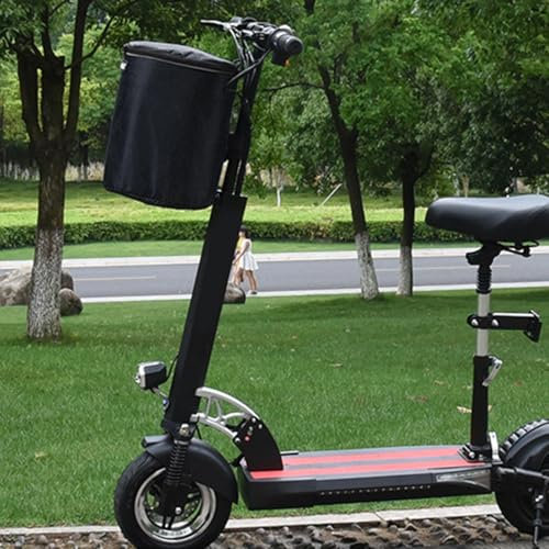 Generisch Hundekorb Fahrrad Vorne, Fahrradkorb Vorne Rollerkorb Träger Lenkerkorb Fahrrad Vorderkorb Klappbar Fahrrad Einkaufskorb Hundekorb Mit Reflektierendem Gurt Für Scooter Balance Bikes