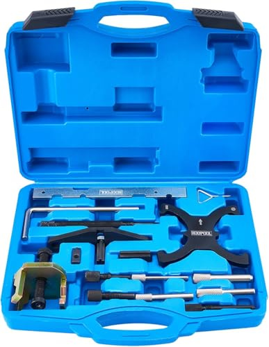 Timing Belt Tool Kit Compatible with Ford Fiesta Fusion Escape Mazda 1.4 1.6 1.8 2.0 Di/TDCi/TDDi ECOBOOST 1.6 Ti-VCT 1.5 1.6 VVT 2.5L Engine Timing Tool, Camshaft Flywheel Locking Tools 303-1097